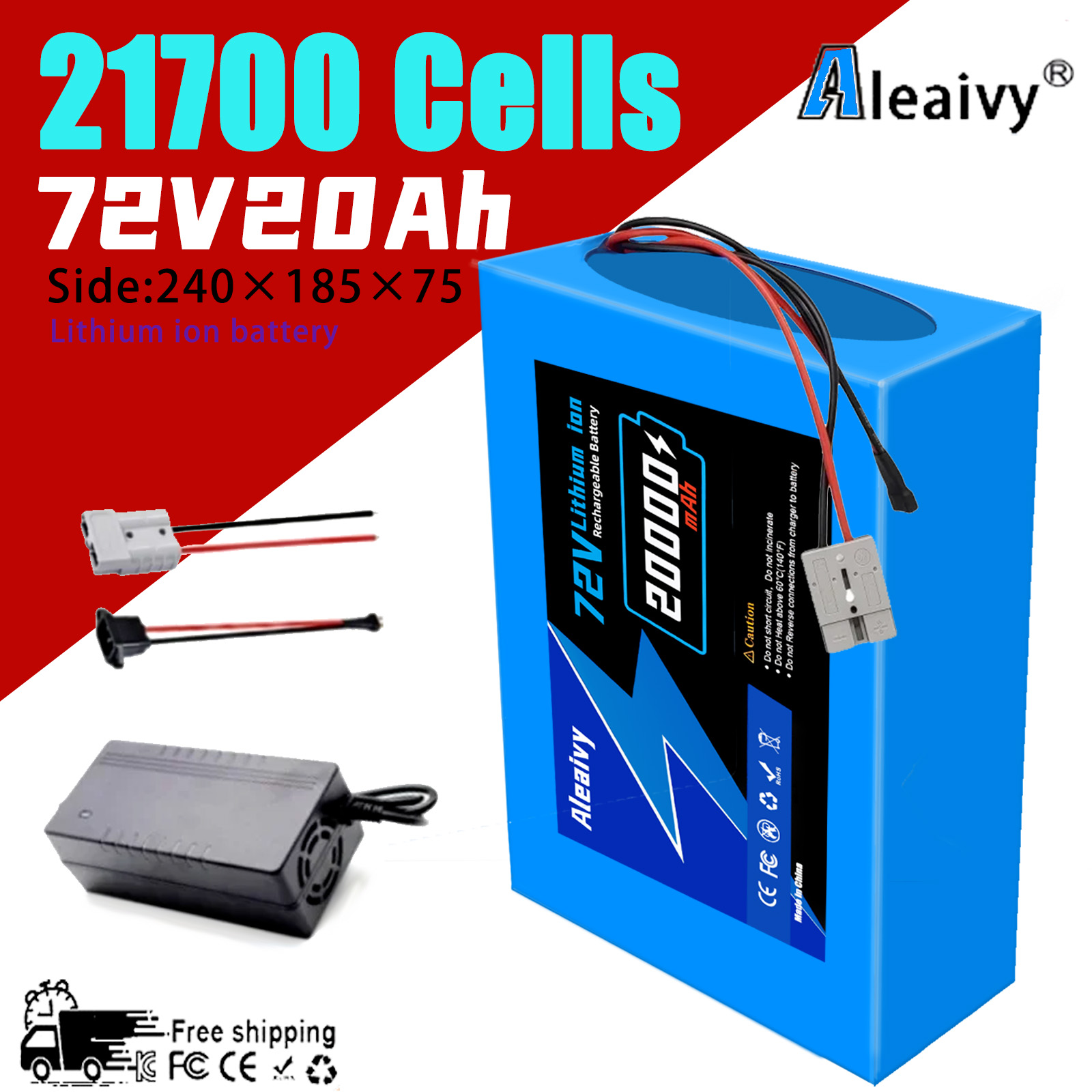 Aleaviy 72V 20Ah bicicleta bat - 60V 30Ah Electric Scooter Battery reseña y precio